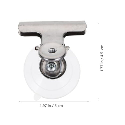 Amosfun 8pcs Suction Cup Clip Smooth Surface Mounted Small Clamp for Holding Signs Memos Fish Feeding Tool Veggie Feed Holder Underwater Fish Feeder