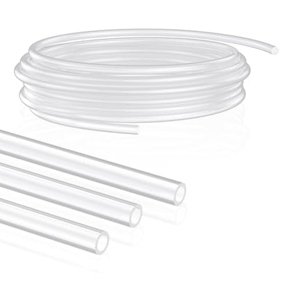 Pawfly 10 ft Food Grade Silicone Tubing, 3/8" ID x 1/2" OD, Flexible Transparent Plastic Tube, High Temp Pure Silicone Hose for Home Brewing Winemaking, Silicone Pipe, Air Hose, Aquarium Tubing - size: 10 FT, style: 3/8" ID x 1/2" OD