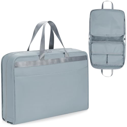 Hafmall Hanging Luggage Organizer Travel Closet for Carry-on, Portable 5 in 1 Storage Bag for Women, Foldable Packing Cube for Clothes, Travel Essentials, Blue - color: Blue