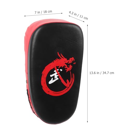 Didiseaon Kickboxing Kick Shield Curved Thickened Leg Pad Red 1pcs Boxing Kicking Strike Shield Martial Arts Sparring Gear for Taekwondo Training