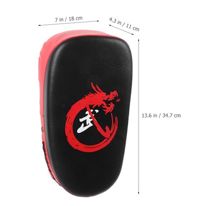 Didiseaon Kickboxing Kick Shield Curved Thickened Leg Pad Red 1pcs Boxing Kicking Strike Shield Martial Arts Sparring Gear for Taekwondo Training