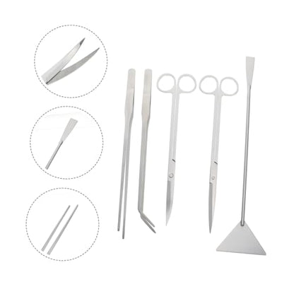 Toddmomy 1set Aquarium Tool Pruning Scissors Tweezers and Shovel for Aquatic Plant Care Resistant and Portable Aquarium Accessories - size: 32X7X1CM