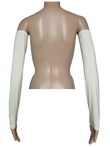 Women's Muslim Modal Arm Stretch Sleeves Cover - color: Beige
