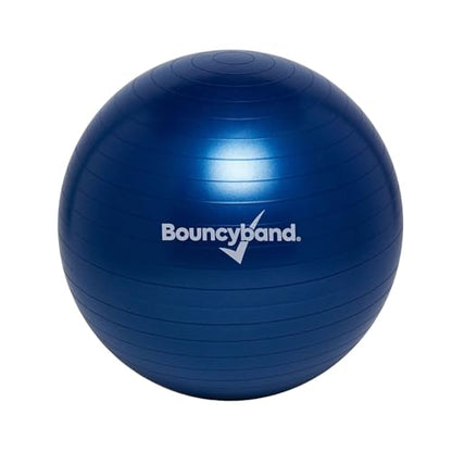 Bouncyband Balance Ball – Create Flexible Seating to Improve Focus at School, Office, or Home with This No-Roll Weighted Ball - color: Dark Blue, size: Medium (Pack of 1)