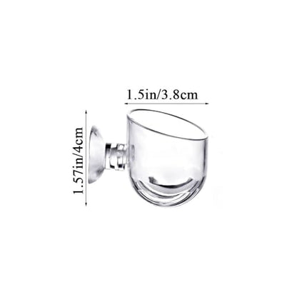 Leadigol 4Pcs Mini Aquatic Planting Pot,1.97 x 1.17 inch,Acrylic Water Plant Cups with Suction Holder,Aquarium Decor Aquatic Cup,for Aquarium Plant Decoration