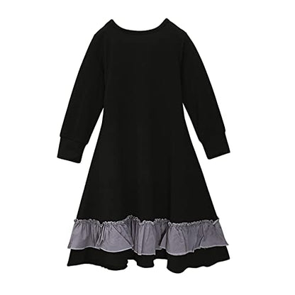 Toddler Girls Muslim Dress Islamic Prayer Abaya with Bow Hijab 2PC Set Modest Clothes Baby Arabic Long Skirt Eid Maxi Dress - color: A-black, size: 2-3T