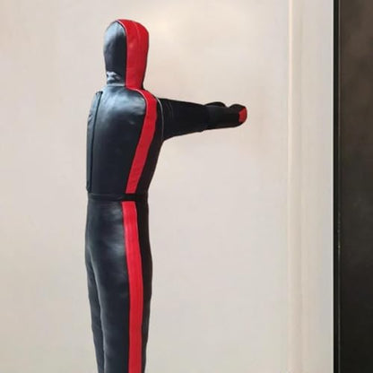 Unfilled Wrestling Dummy Punching Bag Professional Boxing Dummy Grappling Training Aid for Practice Workout Throwing Indoor PU Leather- 170cm Height