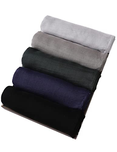 Txameru Women's Viscose Cotton Hijab Scarf - color: Navy Blue