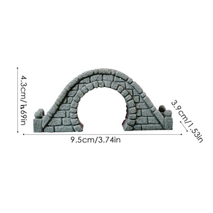 Fish Tank Bridge Decor, Aquarium Arch Sculpture Ornament, Mini Garden Scenery Structure Piece, Resin Aquarium Habitat Decoration Arch, Underwater Scene Accessory, Use for Setup