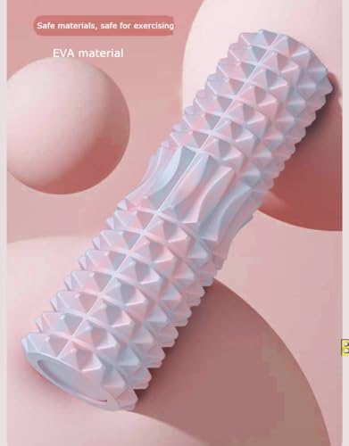 Solid Foam Roller Yoga Stick Roller Dual-Zone Leg Muscle Relaxation Deep Massage Relaxation Pain Relief (Blue (Solid)) - color: Blue (Solid)