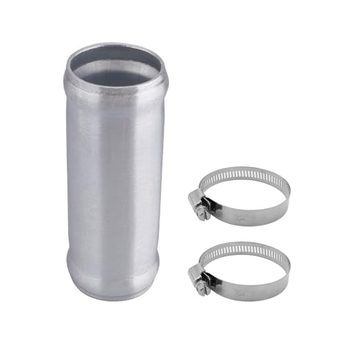 AC PERFORMANCE 1.5" (38mm) OD Aluminum Alloy Hose Joiner Silicone Pipe Connector Bead, 4" Length with 304 SS Clamps - size: 1.5" (38mm)
