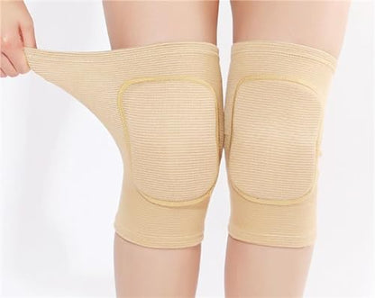 YYaaloa Knee Pads Sponge Knee Brace Breathable Flexible Elastic Knee Support for Volleyball, Dancing, Football, Yoga, Basketball, and Skating (Medium, Pink,Beige,Black) - color: Pink,Beige,Black