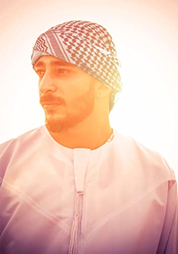 JPXH Arab Tactical Desert Headwear Muslim Palestinian Scarf Men's Halloween Costume Accessories - color: Black1