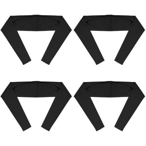 Yookat 4 Pieces Cooling Shawl Golf Cooling Shawl Arm Sleeve Sun Protection Golf Shrug for Women Men Outdoor Sports - color: Black