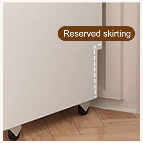Robot Vacuum Cleaner Storage Rack,Multi-Functional Robot Vacuum Stand Cabinet, White Mobile Storage for Living Room & Home Office, Silent Roller Fish Tank Stand, Stylish Organizer for Smart