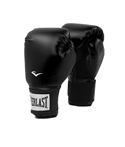 Everlast Prostyle 2 Boxing Gloves, Entry Level Training Gloves for Men and Women, Secure Fit Hook and Loop Closure & Ventilation, Heavy Bag & Speedbag Training - color: Black, size: 12 oz