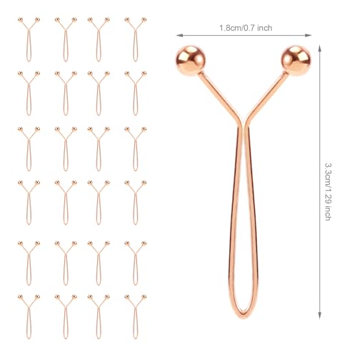 24pcs Hijab Pins for Women, Fashion Exquisite Shawl Scarf Clip Muslim Hijab Clips Safety Brooch Pin Buttons for Women Headscarf Wedding Dress Sweater Jewelry Accessories (Rose Gold) - color: Rose Gold
