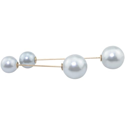 ZCZQC 6PCS Women's Fake Pearl Brooch Sweater Shawl Clip Full Clothes Simple Pin Anti-skidding Waist Pearl Buttons For Scarf Collar Cardigan