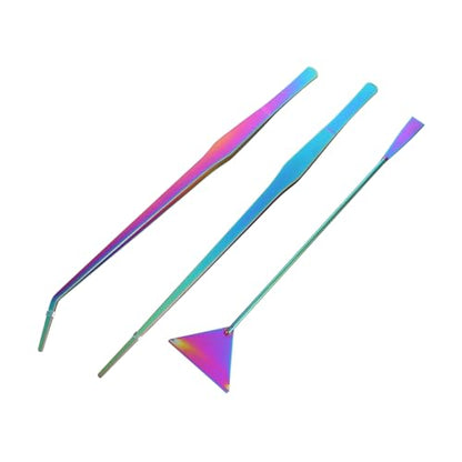 GANAZONO 3Pcs Aquascaping Tool Set Stainless Steel Tweezers Spatula for Aquarium Cleaning for Water Plants Fish Tank Decorations