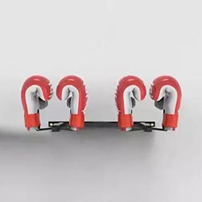 WDJBPSH Wall Mounted Display Boxing Glove Holder, Black Powder Coated Storage Rack with Metal Hook, Hold 2/3 / 4/5 Pair of Training Gloves Dryer - size: 55cm/21.6in long