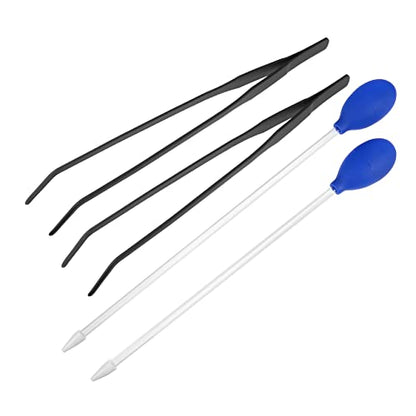 Abaodam 4Pcs Fish Tank Cleaning Tools Aquarium Tweezers Pipette for Easy Water Changes Durable Lightweight Aquarium Accessories for Plants Substrate and Aquatic Pets