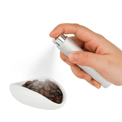 watchget Coffee Bean Dosing Cup & RDT Spray Bottle Kit, White | 10ml Static Reducing Sprayer; Ceramic Single Dose Tray for Coffee & Tea;Espresso Brewing Accessory for Home & Espresso Bars - color: White