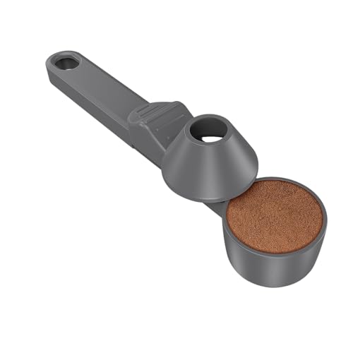 Coffee Scoop & Funnel for Reusable K Cup Refillable Coffee Pods,2 Tablespoon Coffee Scoop for Ground Coffee (1, Gray) - color: Gray