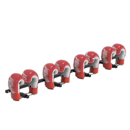 Wall Mounted Display Boxing Glove Holder, Black Powder Coated Storage Rack with Metal Hook, Hold 2/3 / 4/5 Pair of Training Gloves Dryer,140cm/55.1in Long - size: 140cm/55.1in long