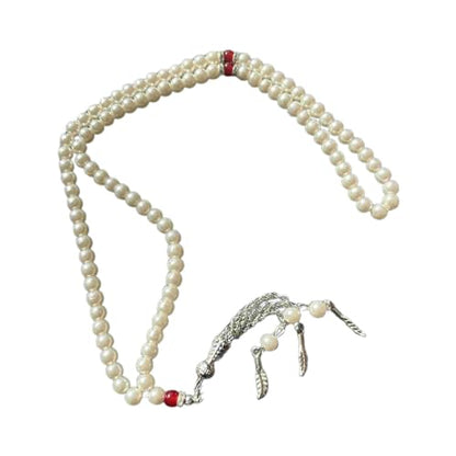 6mm Muslims Prayer Bead 99 Natural Pearl Tasbih Rosary Beads Praying Pendant with Tassels Religion