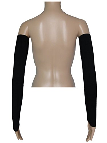 Women's Muslim Modal Arm Stretch Sleeves Cover - color: Black