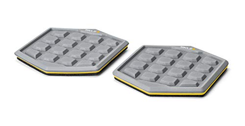 SKLZ Slidez Dual-Sided Exercise Glider Discs for Core Stability Exercises for Hands & Feet, Court Use, grey - style: Court