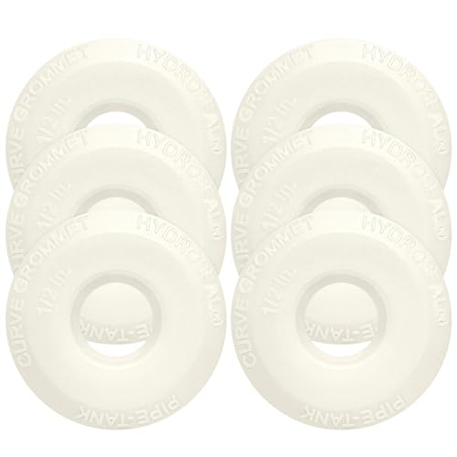 1/2" HYDROSEAL (6 pack) SIAMSEAL Flexible Tank Adapter For 1/2 inch PVC Pipe, Pipe-Tank Connector, Curve grommet,Heat UV &Chemical resistance, longer service life. RDWC - size: 1/2 inches-6Pcs