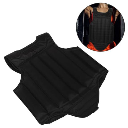 ABOOFAN Boxing Chest Protector for Adults, Black Sponge Taekwondo Chest Guard, Breathable Impact Protection Gear for Martial Arts and Combat Training