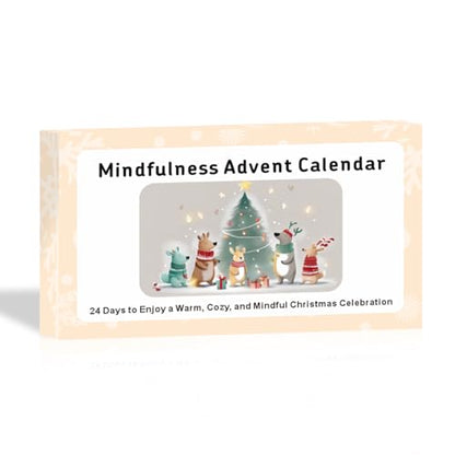 Mindfulness Advent Calendar for Teen Girls – 24 Days of Cozy Holiday Activities with Cute Animal Illustrations | Christmas Self-Care & Emotional Support Gift for Adults and Families