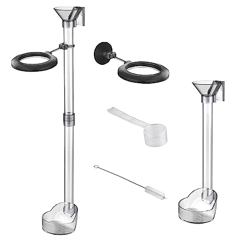 2 Pieces Shrimp Feeder Tube Set Aquarium Feeding Tube Dish Kit Rings Measuring Spoon Brush Strong Suitable for Fish Tank Shrimp Crabs