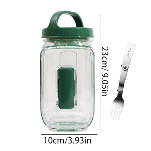 Portable Plastic Salad Case Container with Leak Proof Oats Container Reusable Keep It Fresh Vegetable Storage Box (Cylindrical) - color: Cylindrical