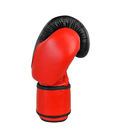 Competition Boxing Gloves | Punch Bag Mitts Sparring Punching Training MMA Fighting Sports - color: Red, size: 12 oz