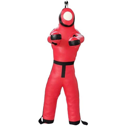 MMA Training Dummy for Judo and Taekwondo 170cm Unfilled Punching Bag - color: Red