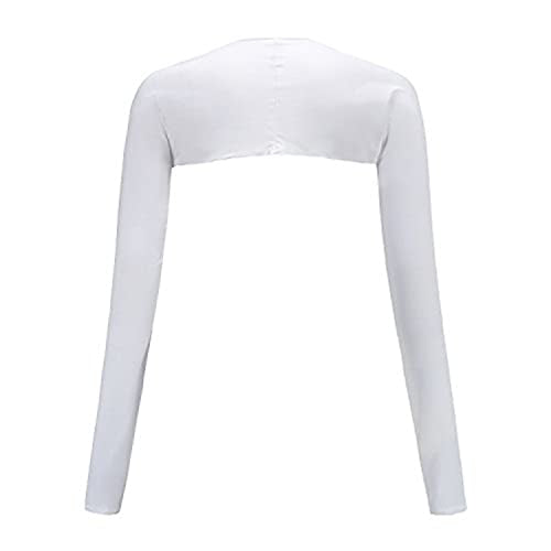 Women’s Cooling Shawl with Finger Holes – UV Protection Shrug, Breathable Sun Sleeves for Driving, Golf & Outdoor Sports - color: White
