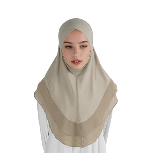 Hijab for Women Muslim Patterned Headscarf Arabian Headscarf Islamic Khimar Prayer Cloth Hijab Scarf for Women - color: Green