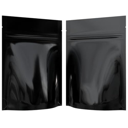 Mylar Style Barrier Bags – Zipper w/Heat Seal – 100 Bags (Gloss Black/Gloss Black, 1/8 Ounce - 3.62?x5?x1.5?) - color: Gloss Black / Gloss Black, size: 3.62x5x1.5 Inch (Pack of 100)