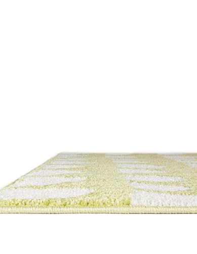 Rugs.com Whimsy Kids Collection Rug – 6 Ft Runner Pastel Green Medium-Pile Rug Perfect for Hallways, Entryways - color: Pastel Green, size: 2' x 6' Runner
