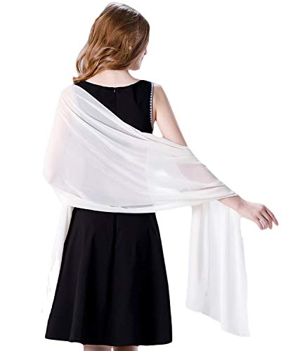Shawl and Wrap for Evening Dresses Wedding Sheer Scarfs Women Scarve - color: Light Champagne, size: 72''×18''