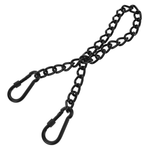GALPADA Strong Steel Hanging Chains Snap Hooks for Hammocks Height Black Coated Link Set for Swing Chairs and Punching Bags Easy Installation for Outdoor and Indoor Use