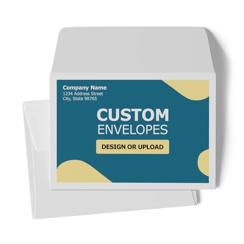 GotPrint Custom Envelopes 3.5x5 | White #A1 Envelope for Invitations, Announcements, Wedding, Postcards, Mailing | Personalize - Upload Design, Add Text or Logo | 3.625x5.125, 50Qty - color: 50 Qty, size: #A1
