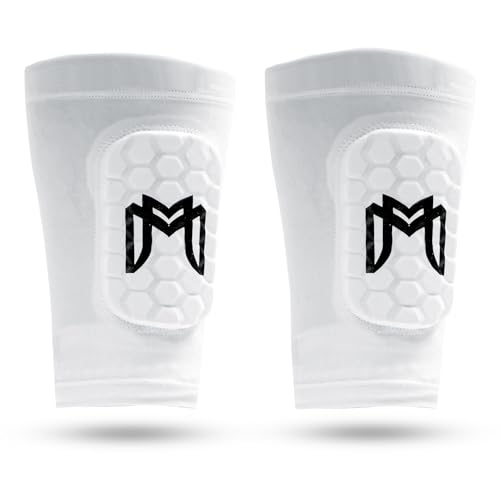 MediCaptain Mini Shin Guards Soccer – Built in Shin Pad Sleeves for Mens, Women, Teens - Small Shin Guards - Lightweight, Breathable Shin Defender Leg Protection - color: White, size: Mini (3.9 x 2.4 in)