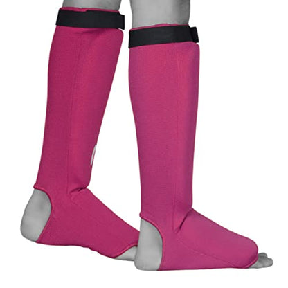 UFG Ultimate - Cloth Shin Instep Guard - Karate MMA Boxing Muay Thai Training Protection - color: Pink, size: CH