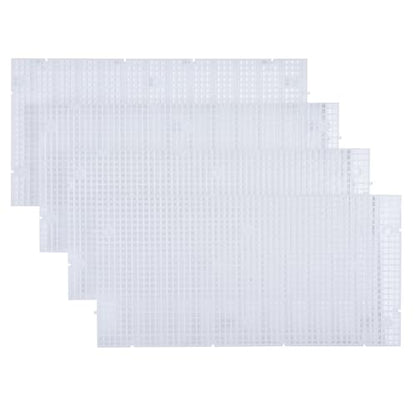 Aquarium Grid Isolate Board Divider Fish Tank Bottom Black Filter Tray Plastic Crate (4pcs) - size: 4pcs