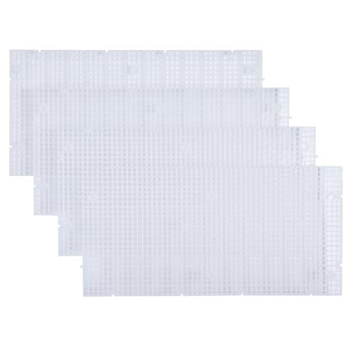 Aquarium Grid Isolate Board Divider Fish Tank Bottom Black Filter Tray Plastic Crate (4pcs) - size: 4pcs