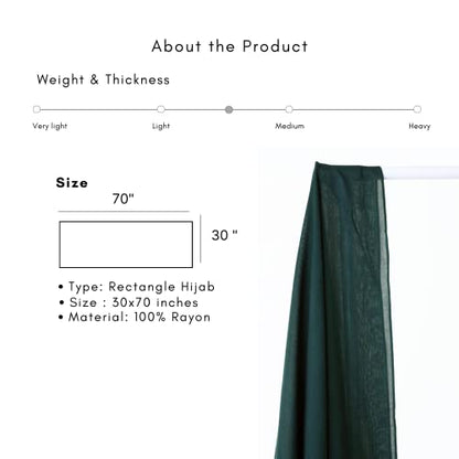 Modal Hijab for Women | Headscarf - color: Pine Modal - Plain Hijab